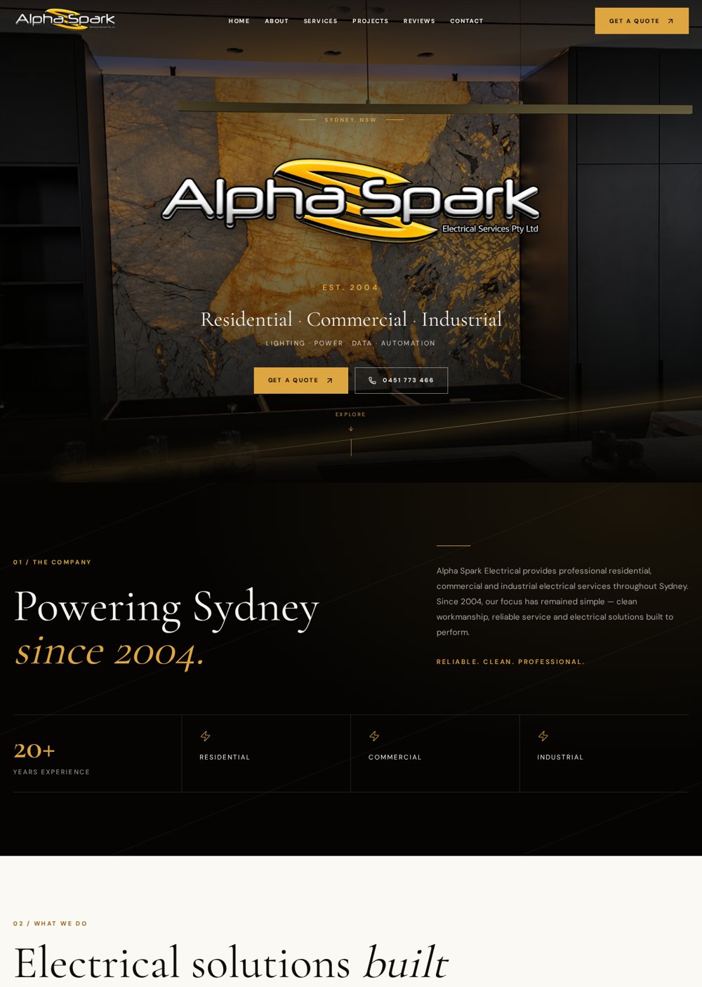Alpha Spark Electrical Pty Ltd website designed by Brisbane Web Design Co